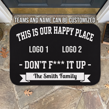 Customized This Is Our Happy Place Mat for Fans