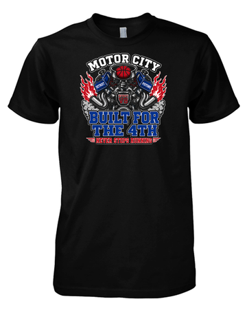 Motor City Basketball T-Shirt - Detroit NBA Fan Gear - Basketball City Pride Tee - Sports Fan Apparel
