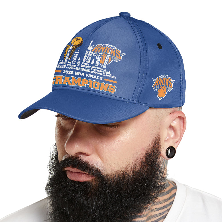 Blue Orange Basketball Champions Cap