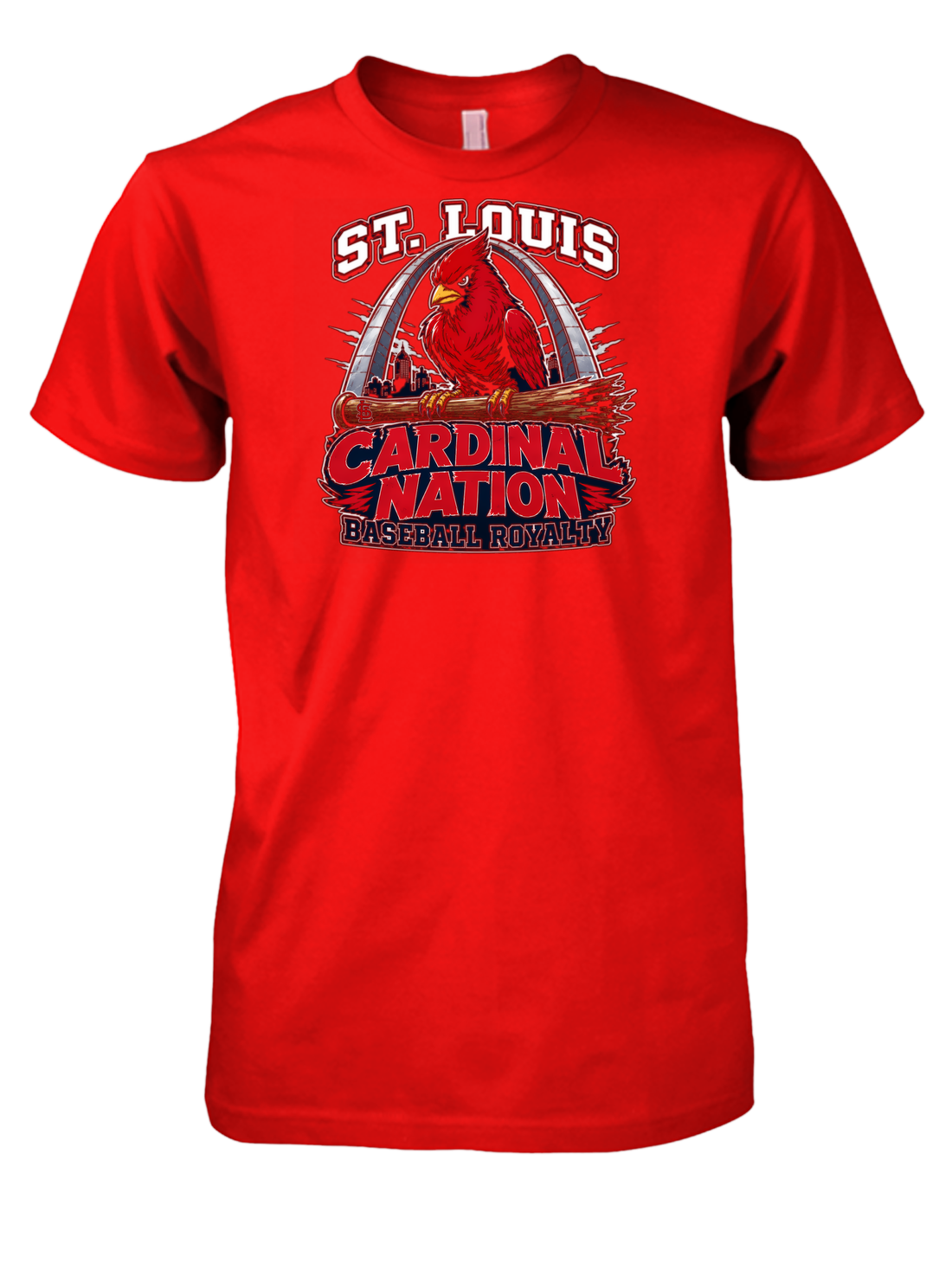 St. Louis Basketball Fan Tshirt - Gateway City Hoops Pride Shirt - STL Sports Fan Gear - Red Black