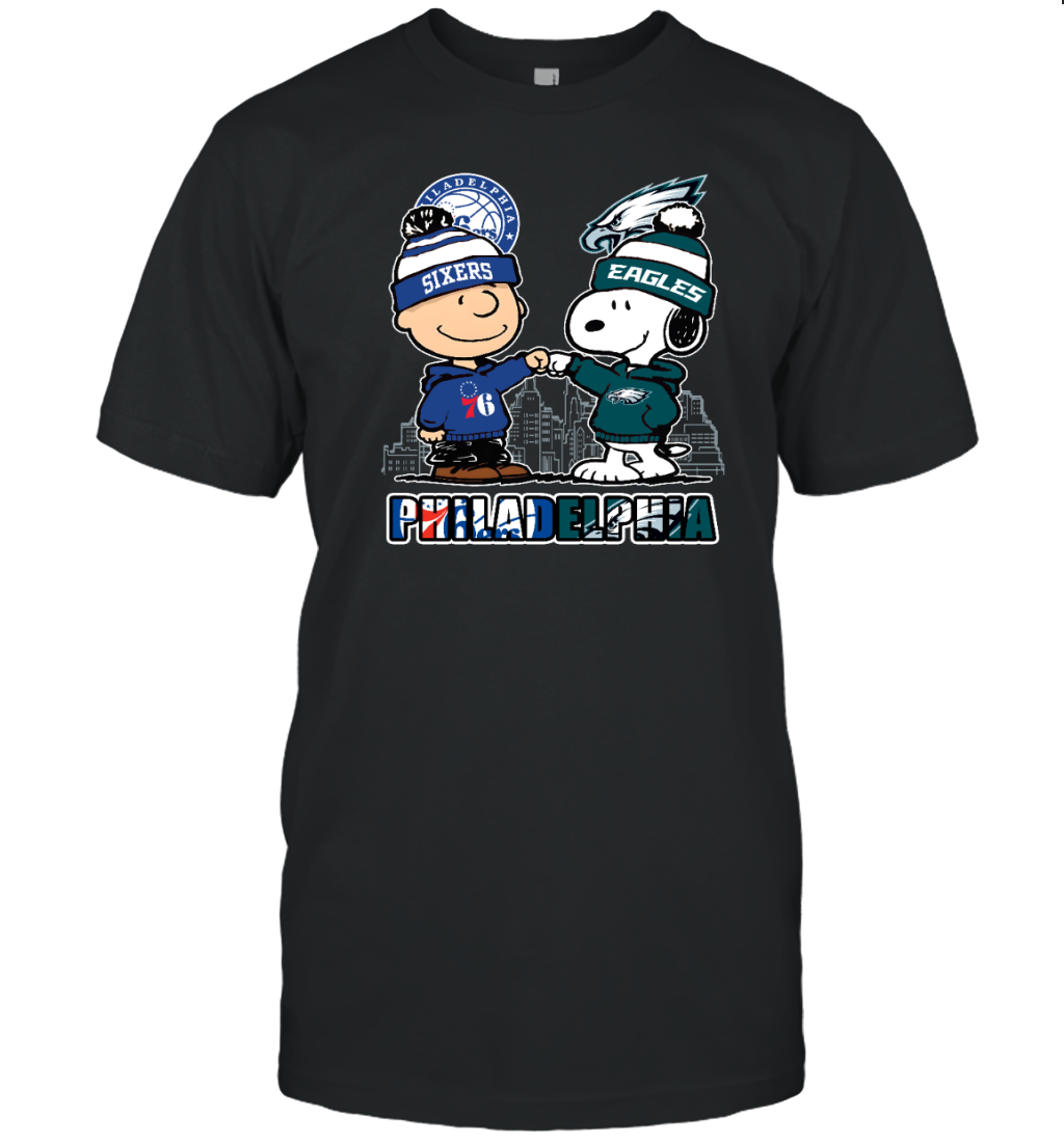 Philadelphia 76ers x Eagles Snoopy Shirt – Philly Basketball & Football Fan Tee