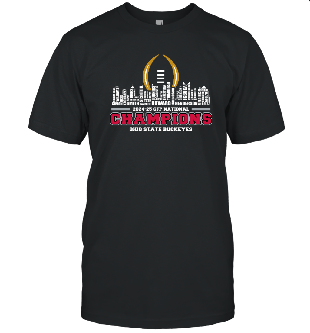 Ohio State Buckeyes 2024-25 CFP National Champions T-Shirt for Fans