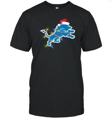 Detroit Lions Christmas light T-shirt for Fans