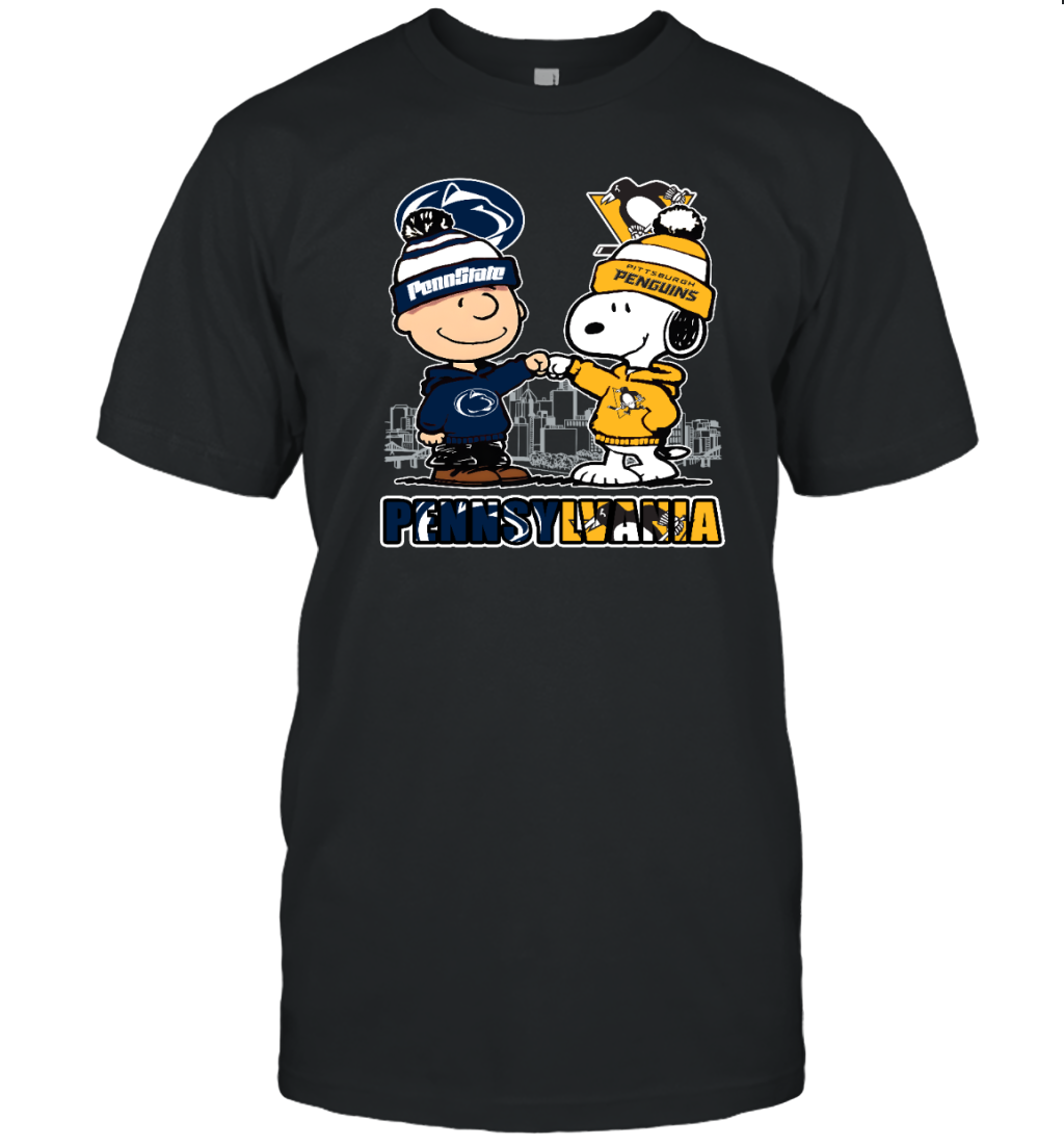 Penn State Nittany Lions x Pittsburgh Penguins Snoopy Shirt – Pennsylvania Sports Fan Tee