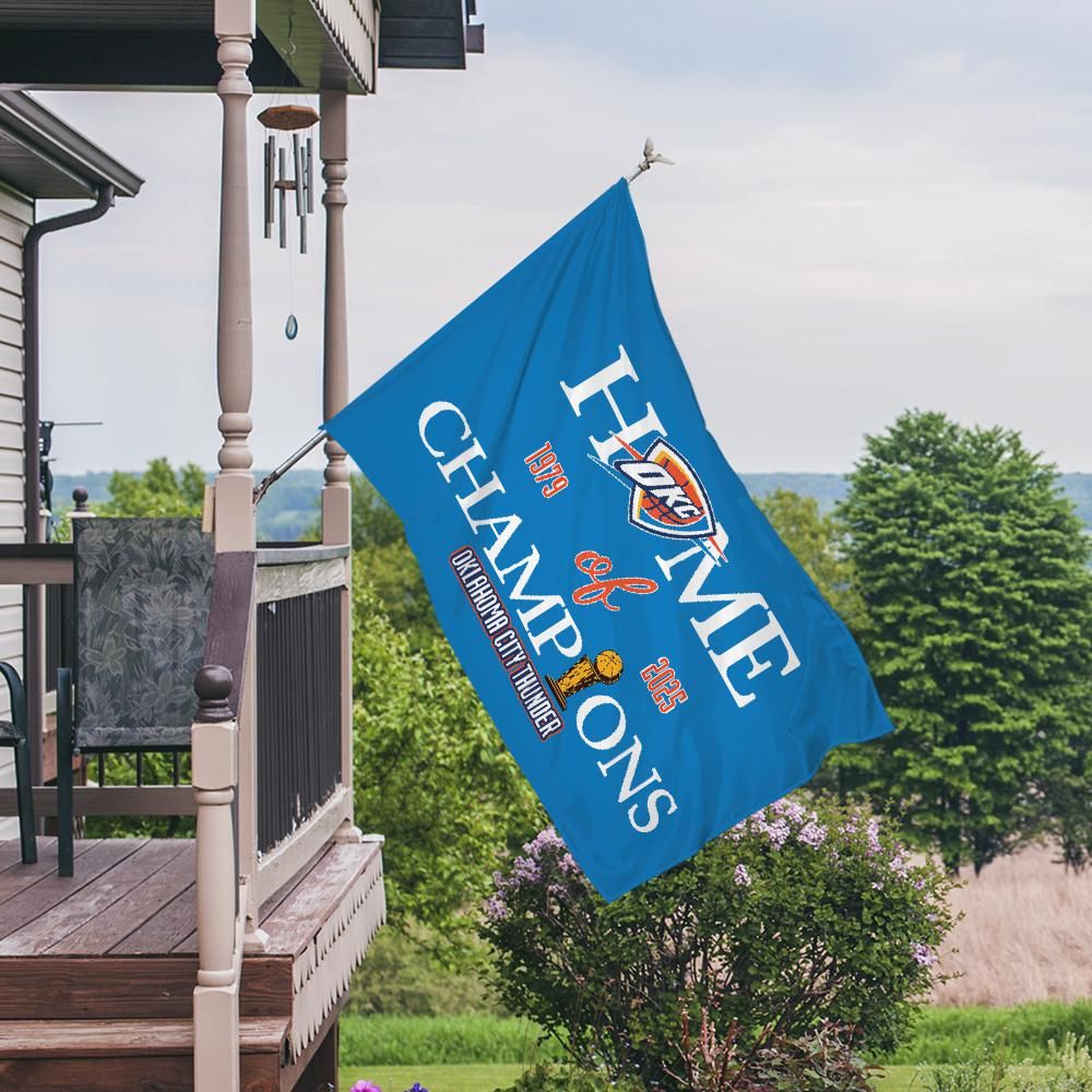 2025 Oklahoma City Thunder NBA Finals Champions Flag for Fans