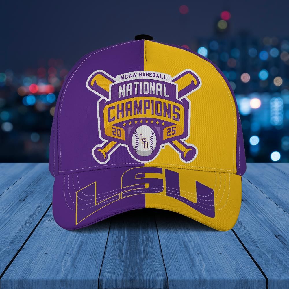 2025 NCAA Men's College World Series Champions LSU Tigers Baseball Classic Cap For Fans