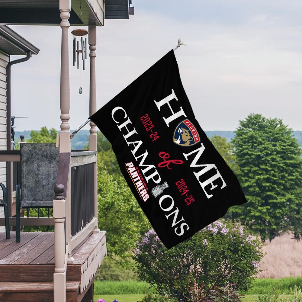 Home of Champions Florida Panthers 2025 Stanley Cup Champions Flag for Fans