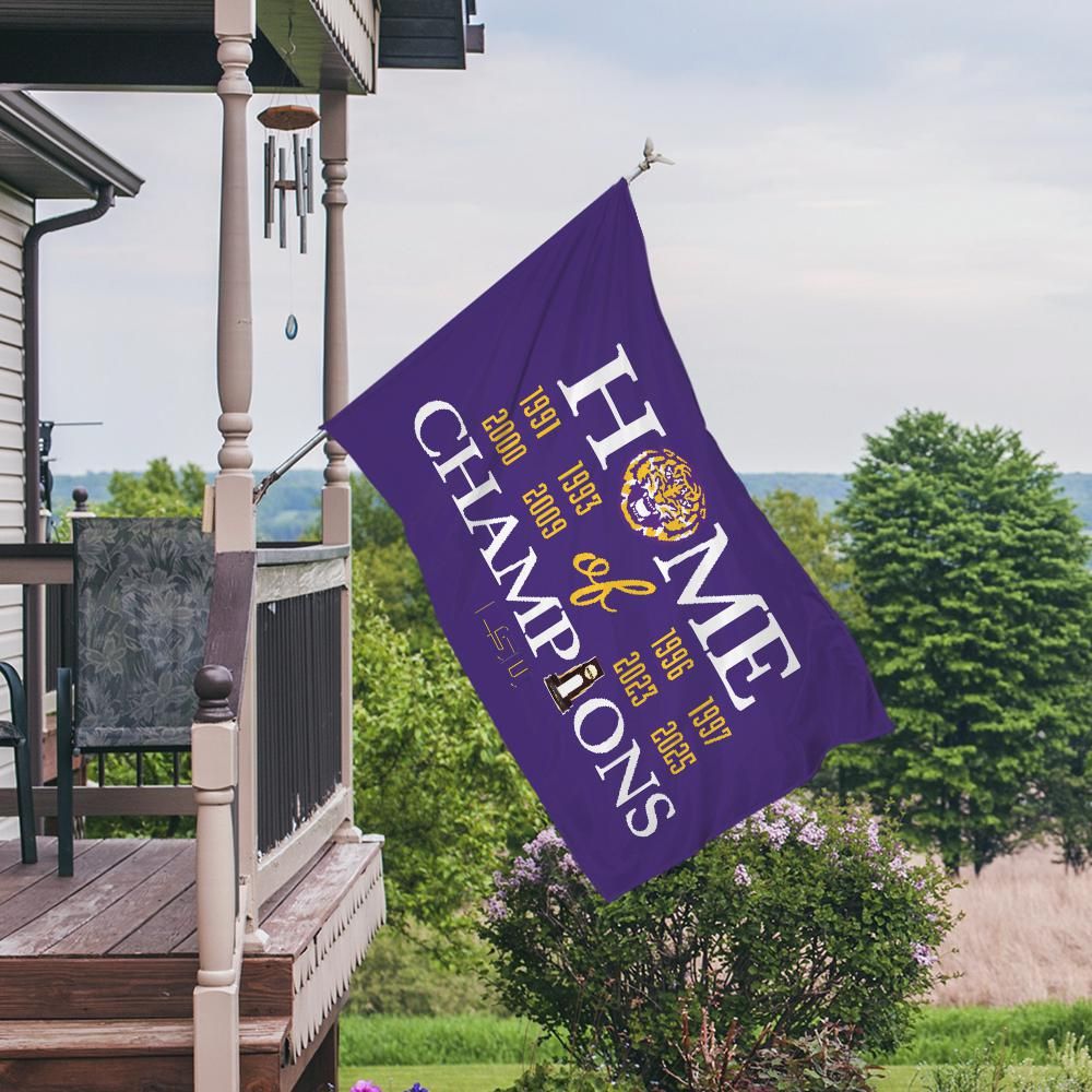 LSU Tigers 2025 NCAA Men's College World Series Champions Flag Home of Champions Flag for Fans