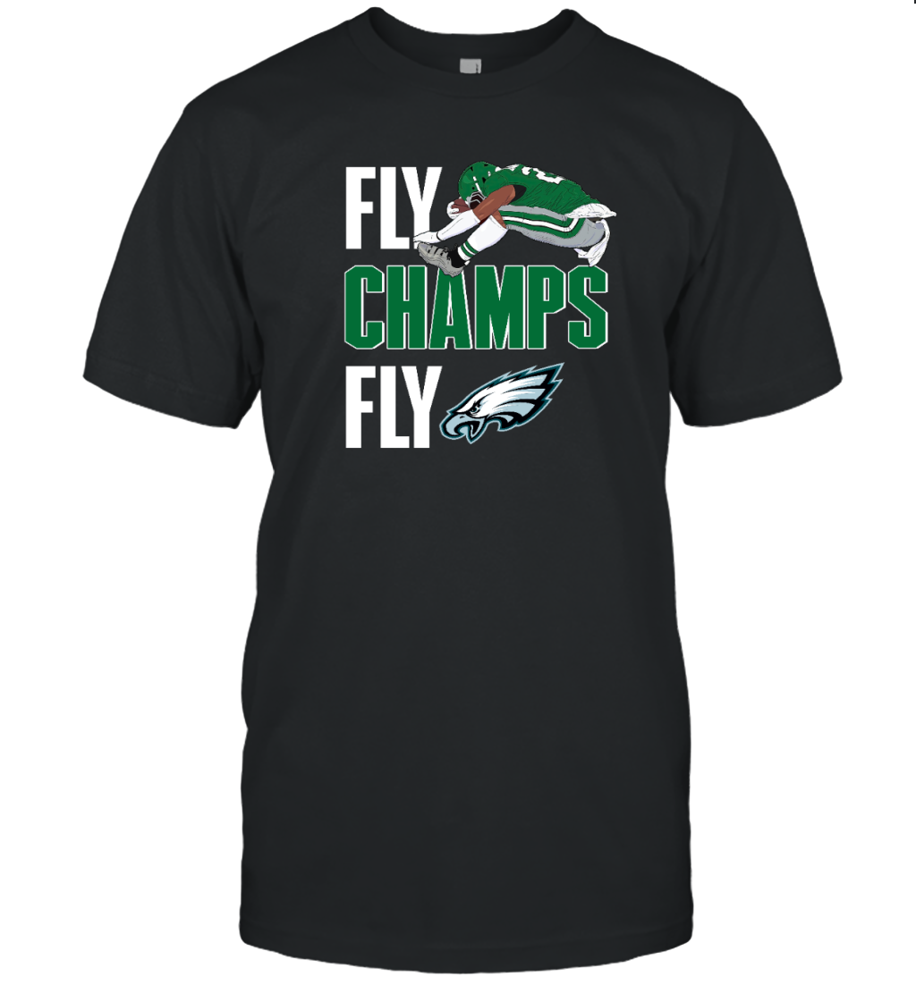 Philadelphia Eagles 2024 Super Bowl LIX Champions T-Shirt Fly Champs Fly T for Fans