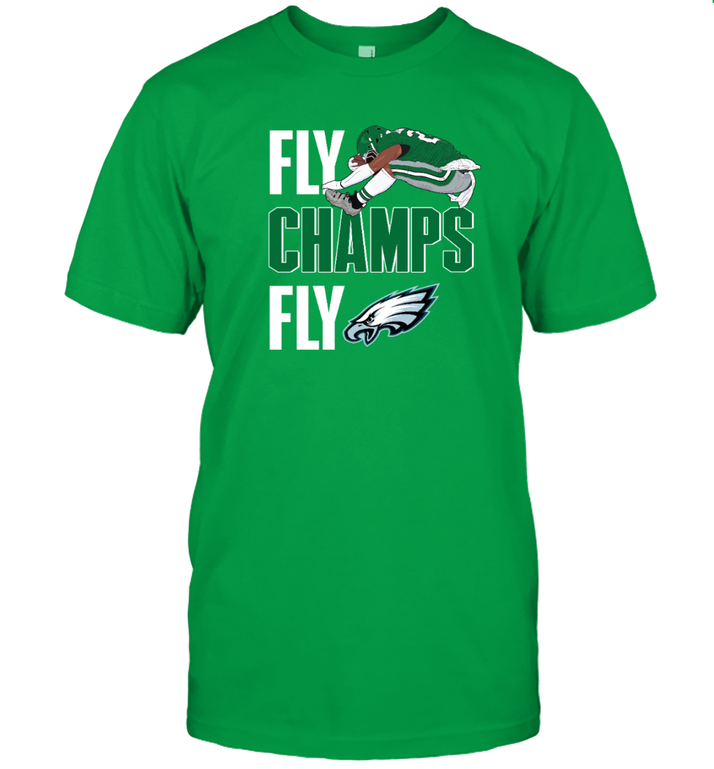 Philadelphia Eagles 2024 Super Bowl LIX Champions T-Shirt Fly Champs Fly T for Fans