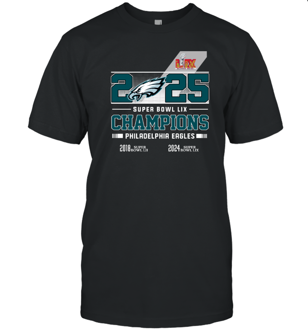 Philadelphia Eagles 2025 Super Bowl LIX Champions T-Shirt for Fans