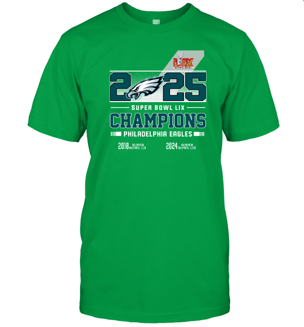 Philadelphia Eagles 2025 Super Bowl LIX Champions T-Shirt for Fans