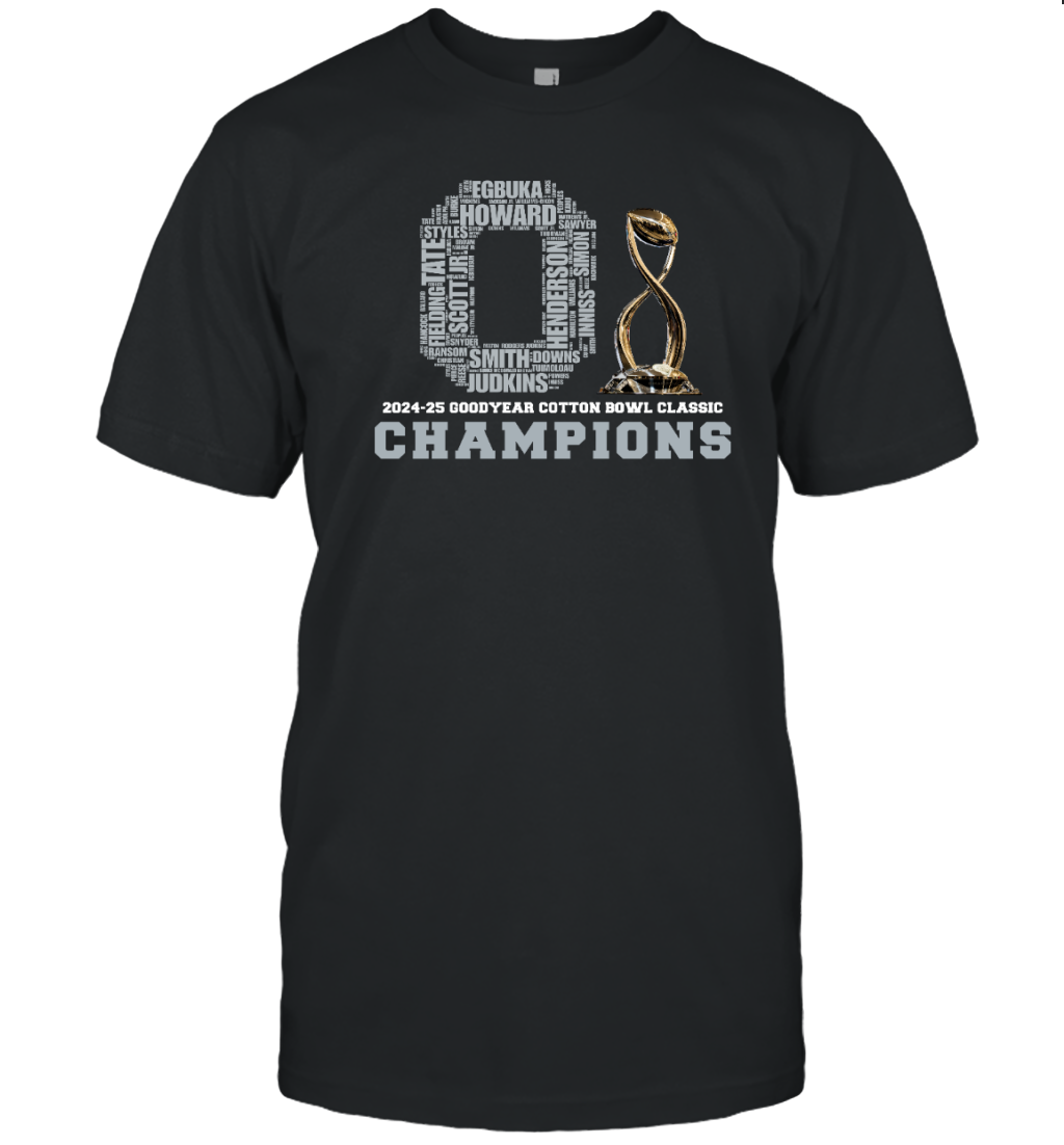 Ohio State Buckeyes 2024-25 Goodyear Cotton Bowl Classic Champions T-Shirt for Fans