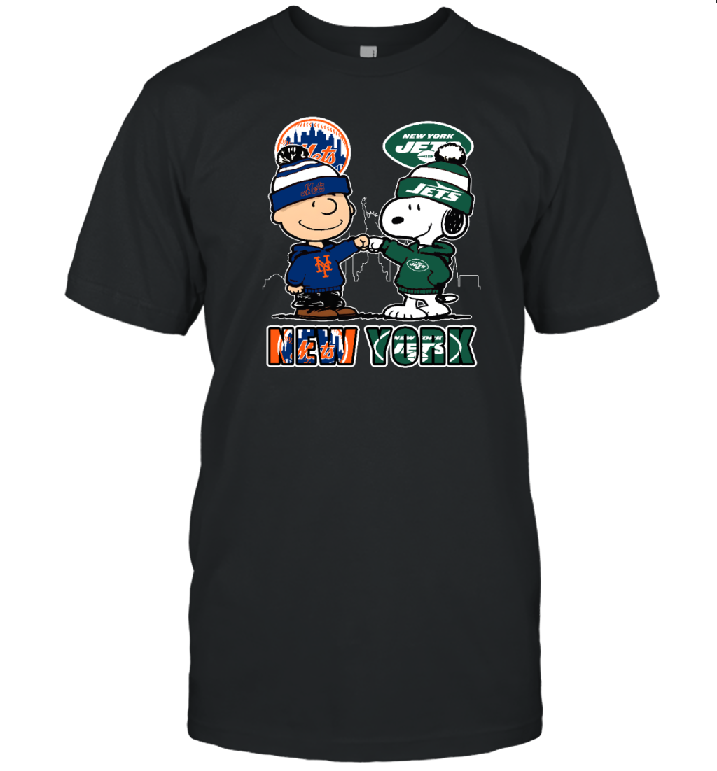 New York Mets x Jets Snoopy Shirt – NYC Baseball & Football Fan Tee
