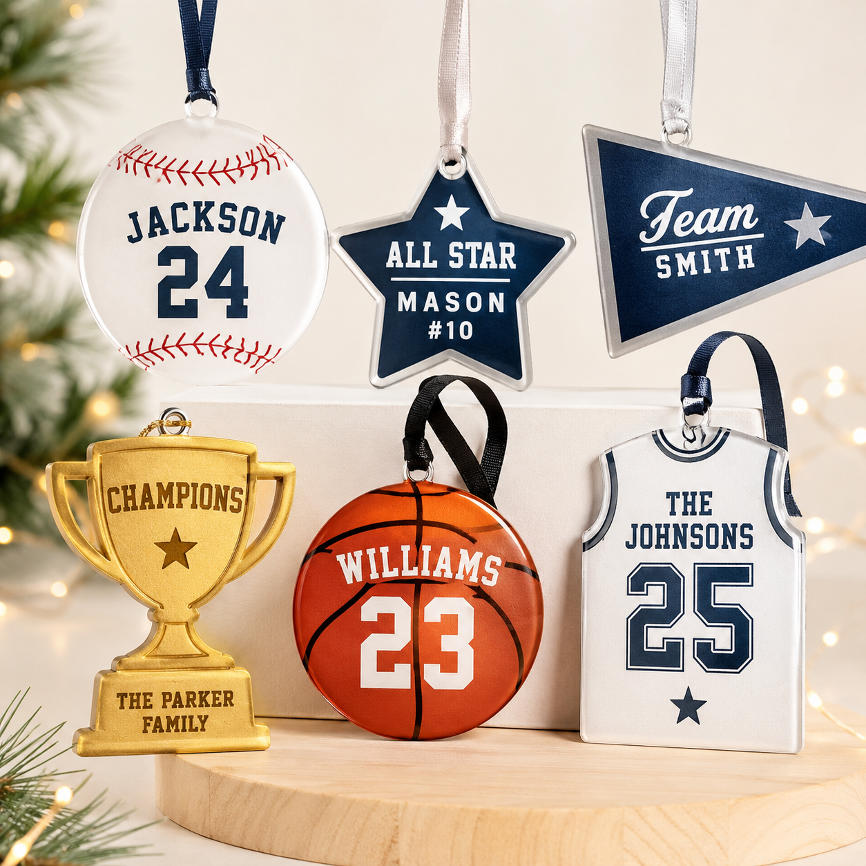 Personalized fan ornaments and decor